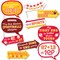 Big Dot of Happiness Funny In My Football Era - Red and Gold Sports Party Photo Booth Props Kit - 10 Piece